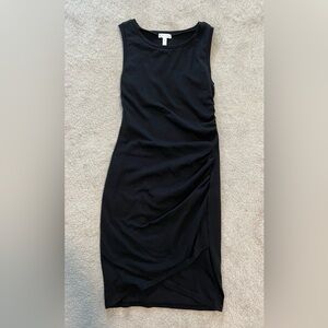 Leith women’s black ruched dress Small